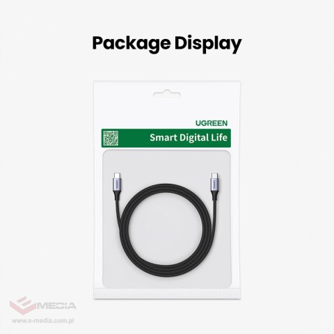 Kabel Ugreen US535 USB-C / USB-C PD 240W 5A 1m - szary