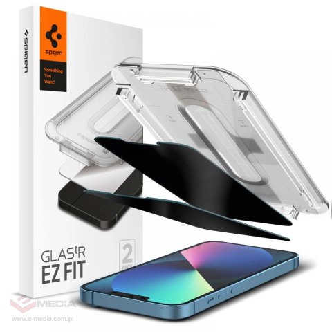 Szkło hartowane Spigen Glas.tR EZ Fit Privacy na iPhone 13 / 13 Pro / 14 - 2 szt.