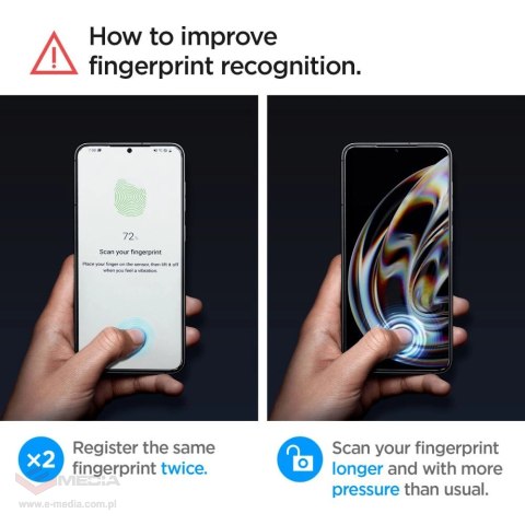 Szkło hartowane Spigen Glas.tR EZ Fit na Samsung Galaxy S23+ - 2 szt.