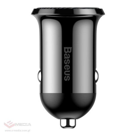 Baseus Grain Pro ładowarka samochodowa 2x USB 4,8 A czarny (CCALLP-01)