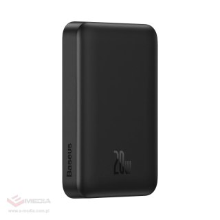 Baseus Magnetic Mini powerbank z ładowaniem indukcyjnym MagSafe 15W / szybkie ładowanie PD QC 20W 10000mAh czarny (Overseas Edit