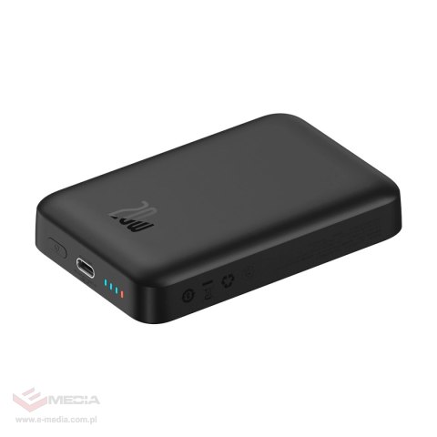 Baseus Magnetic Mini powerbank z ładowaniem indukcyjnym MagSafe 15W / szybkie ładowanie PD QC 20W 10000mAh czarny (Overseas Edit