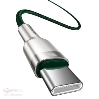 Kabel Baseus Cafule Series Metal Data USB-C / USB-C PD QC SCP 100W 5A 2 m - zielony