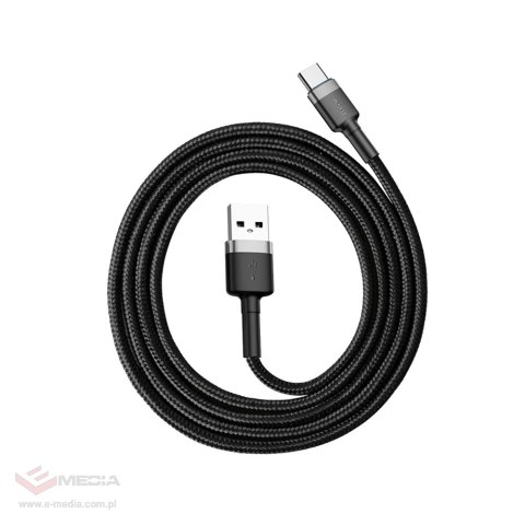 Kabel Baseus Cafule USB-A / USB-C QC 3.0 3A 1 m - czarno-szary