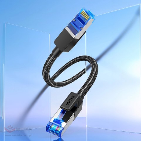 Kabel Ugreen NW153 Ethernet RJ45 Cat8 miedziany rdzeń 1.5m - czarny