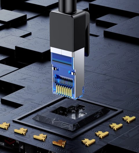 Kabel Ugreen NW153 Ethernet RJ45 Cat8 miedziany rdzeń 1.5m - czarny