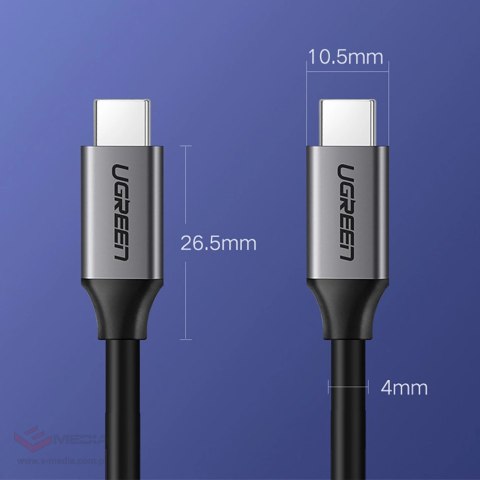 Kabel Ugreen US161 50751 USB-C 3.1 / USB-C 3.1 1.5m - szary