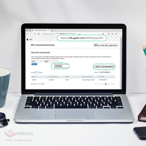 Kabel Ugreen US199 60158 USB-A / Lightning MFi 2m - czarny