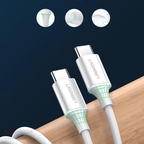 Kabel Ugreen US264 60519 USB-C / USB-C PD QC AFC 1.5m - biały