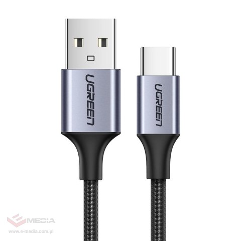 Kabel Ugreen US288 60127 USB-A / USB-C QC 3.0 3A 1.5m - szary