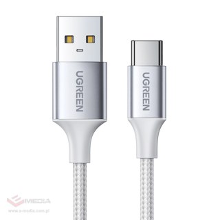 Kabel Ugreen US288 60132 USB-A / USB-C QC 3.0 3A 1.5m - biały