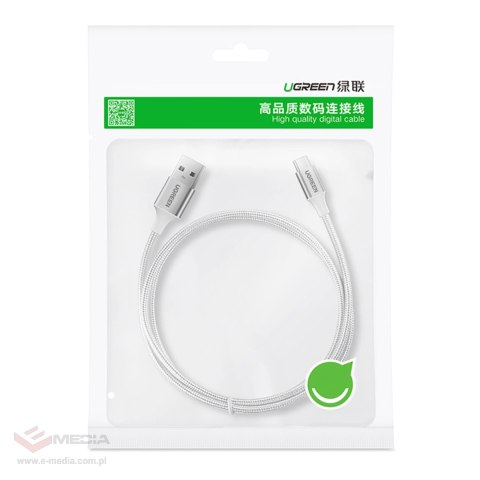 Kabel Ugreen US288 60409 USB-A / USB-C QC 3.0 3A 3m - biały