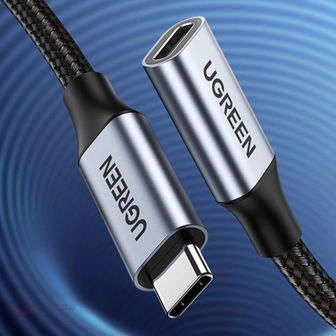 Kabel Ugreen US372 80810 USB-C - USB-C PD QC 100W 5A 10Gbps 0.5m - szary