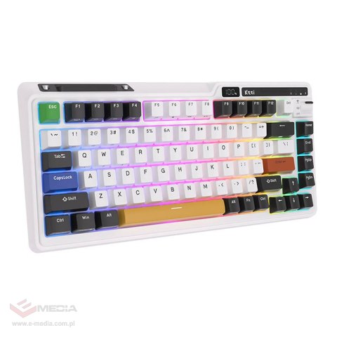 Bezprzewodowa klawiatura mechaniczna Royal Kludge KZZI K75 pro RGB, Eternity Switch (czarno-biała)