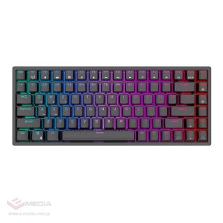 Bezprzewodowa klawiatura mechaniczna Royal Kludge RK84 RGB, Red switch (czarna).