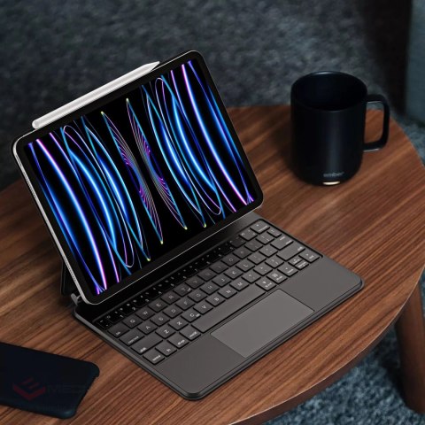 Etui Dux Ducis Keyboard (MK Series) z klawiaturą Bluetooth na iPad Air 4 / 5 / iPad Pro 11" 2018-2022 - czarna