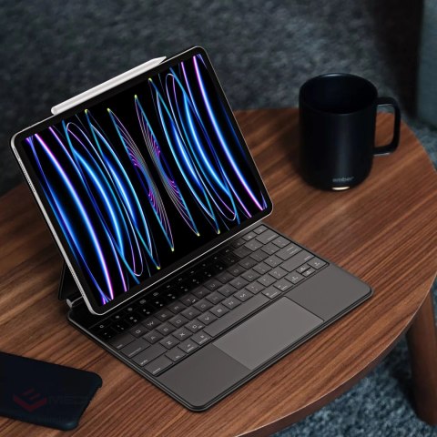 Etui Dux Ducis Keyboard (MK Series) z klawiaturą Bluetooth na iPad Pro 12.9" 2020-2022 - czarne