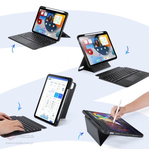 Etui z klawiaturą Bluetooth Dux Ducis DK Series do Apple iPad 10 (2022) - czarne