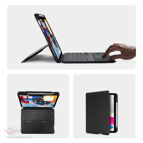 Etui z klawiaturą Bluetooth Dux Ducis DK Series do Apple iPad 10 (2022) - czarne