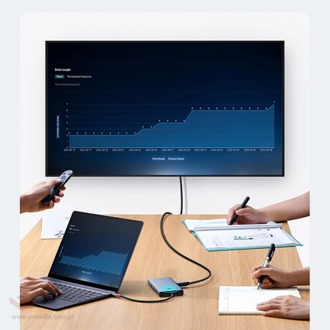 HUB Baseus PortalJoy Series 13w1 USB-C - 2x HDMI / DP / VGA / USB-A 3.1 / USB-C 3.1 / USB-A 2.0 / PD / RJ45 / SD / TF / AUX - sz