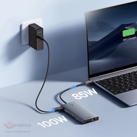 HUB Baseus PortalJoy Series 13w1 USB-C - 2x HDMI / DP / VGA / USB-A 3.1 / USB-C 3.1 / USB-A 2.0 / PD / RJ45 / SD / TF / AUX - sz