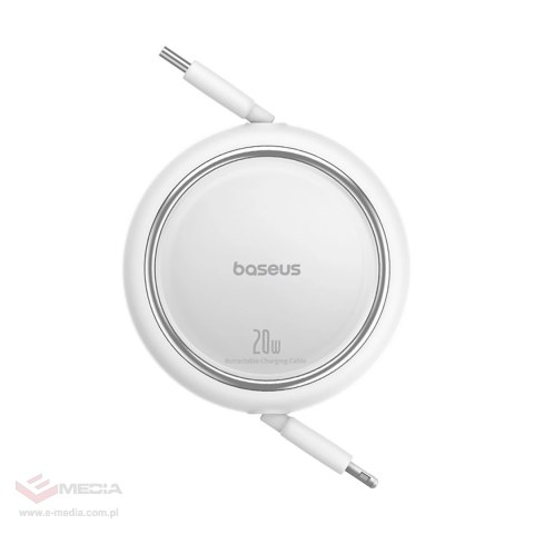 Kabel Baseus Free2Pull zwijany USB-C / Lightning 20W 1m - biały