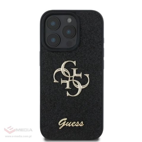 Etui Guess Fixed Glitter Big 4G na iPhone 16 Pro Max - czarne