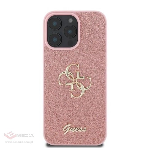 Etui Guess Fixed Glitter Big 4G na iPhone 16 Pro Max - różowe