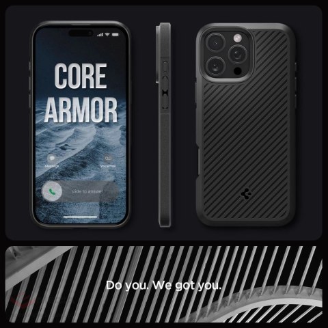 Etui Spigen Core Armor na iPhone 16 Pro - czarny mat