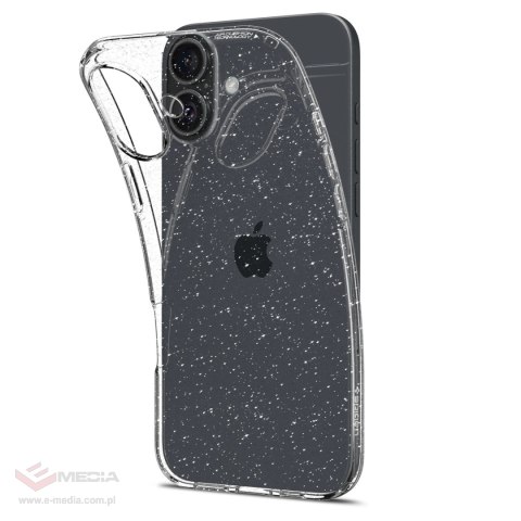 Etui Spigen Liquid Crystal na iPhone 16 Plus - przezroczysto-brokatowe