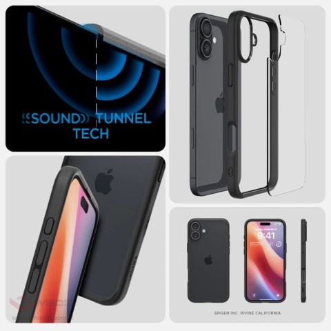 Etui Spigen Ultra Hybrid na iPhone 16 Plus - czarny mat