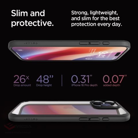 Etui Spigen Ultra Hybrid na iPhone 16 Pro - czarny mat