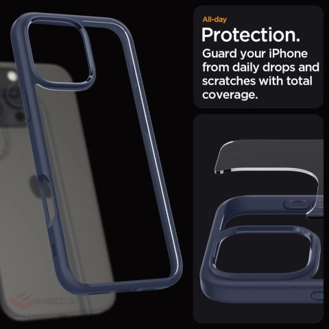 Etui Spigen Ultra Hybrid na iPhone 16 Pro - niebieskie