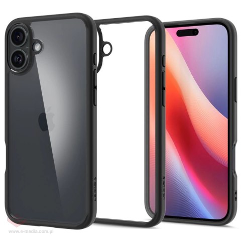 Etui Spigen Ultra Hybrid na iPhone 16 - czarny mat