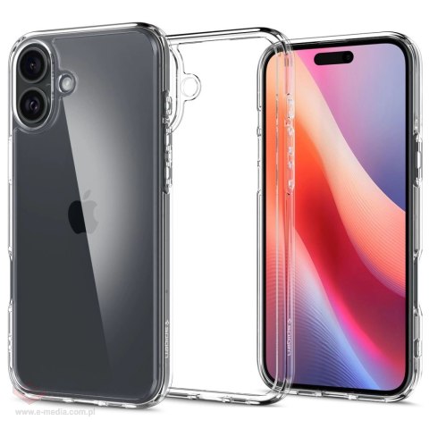 Etui Spigen Ultra Hybrid na iPhone 16 - przezroczyste