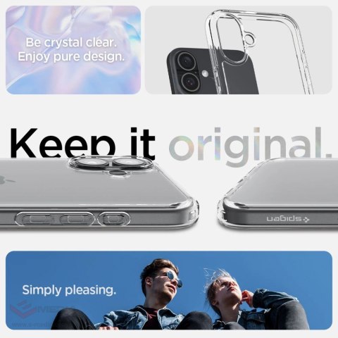 Etui Spigen Ultra Hybrid na iPhone 16 - przezroczyste