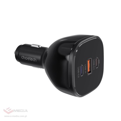 Ładowarka Choetech TC0024 samochodowa 160W 2x USB-C PD 3.1 1x USB-A - czarna