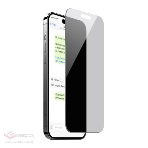 Szkło hartowane Puro Privacy Tempered Glass do iPhone 16 / iPhone 15