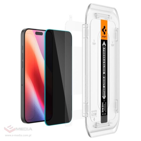 Szkło hartowane Spigen Glas.tR EZ Fit Privacy na iPhone 16 Pro Max - 2 szt.