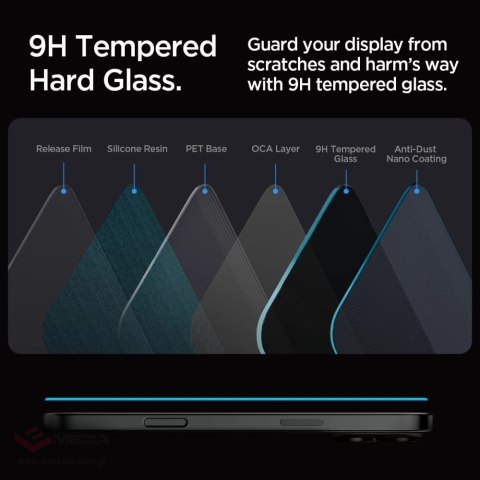 Szkło hartowane Spigen Glas.tR EZ Fit Privacy na iPhone 16 Pro Max - 2 szt.