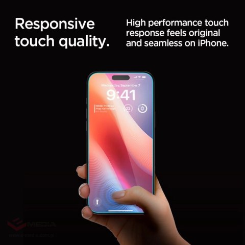 Szkło hartowane Spigen Glas.tR EZ Fit Privacy na iPhone 16 Pro Max - 2 szt.