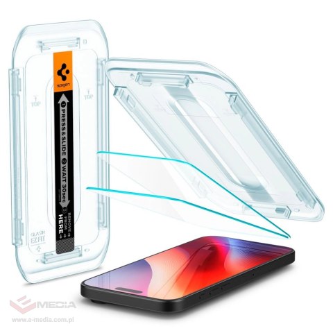 Szkło hartowane Spigen Glas.tR EZ Fit na iPhone 16 Pro - 2 szt.