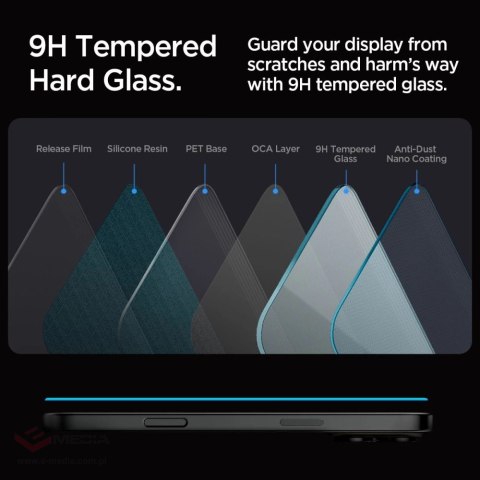 Szkło hartowane Spigen Glas.tR EZ Fit na iPhone 16 Pro - 2 szt.