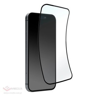 Szkło hybrydowe Puro Flexible Glass D3O z czarną ramką do iPhone 16 Plus / iPhone 15 Pro Max / iPhone 15 Plus