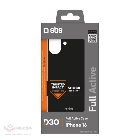 Etui SBS Full Active D3O do iPhone 16 - czarne