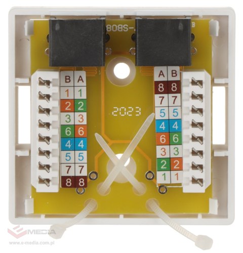 GNIAZDO KOŃCOWE RJ45-2G1/6 PODWÓJNE