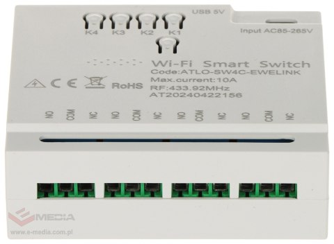 INTELIGENTNY PRZEŁĄCZNIK ATLO-SW4C-EWELINK Wi-Fi, eWeLink