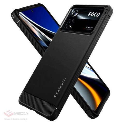 Etui Spigen Rugged Armor na Xiaomi Poco X4 Pro 5G - czarny mat