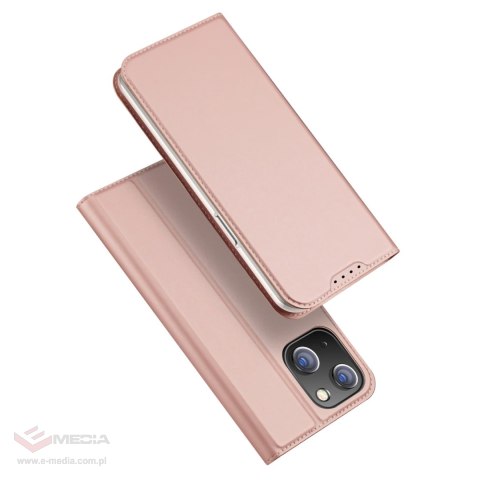 Etui z klapką i portfelem Dux Ducis Skin Pro do iPhone 15 - różowe