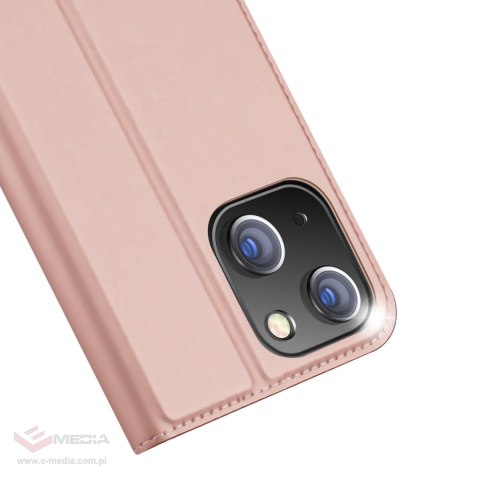 Etui z klapką i portfelem Dux Ducis Skin Pro do iPhone 15 - różowe